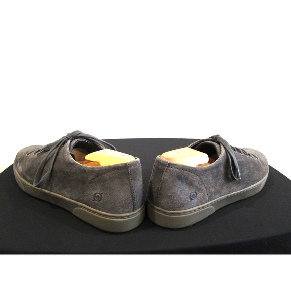 EUC! Born Gray Suede Lace Up Low Top Sneaker Shoes Men 9.5 M